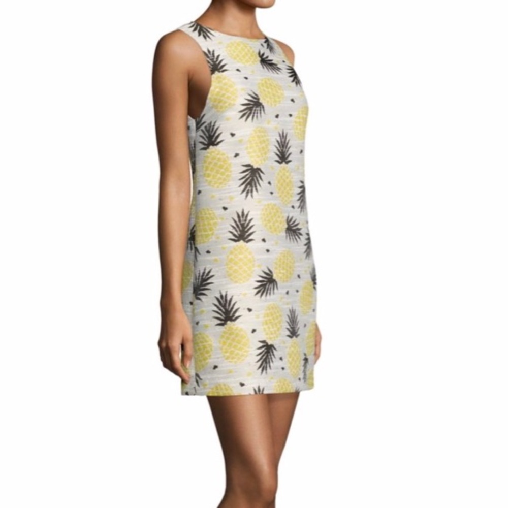Alice + Olivia Clyde 🍍Pineapple🍍Print Shift Dress | Size 8 | Resort ☀️🕶️ - Picture 4 of 8